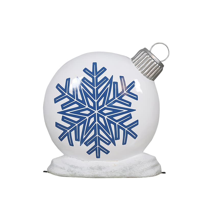 Snowflake Fiberglass Christmas Ornament Outdoor Commercial Decoration - 36"