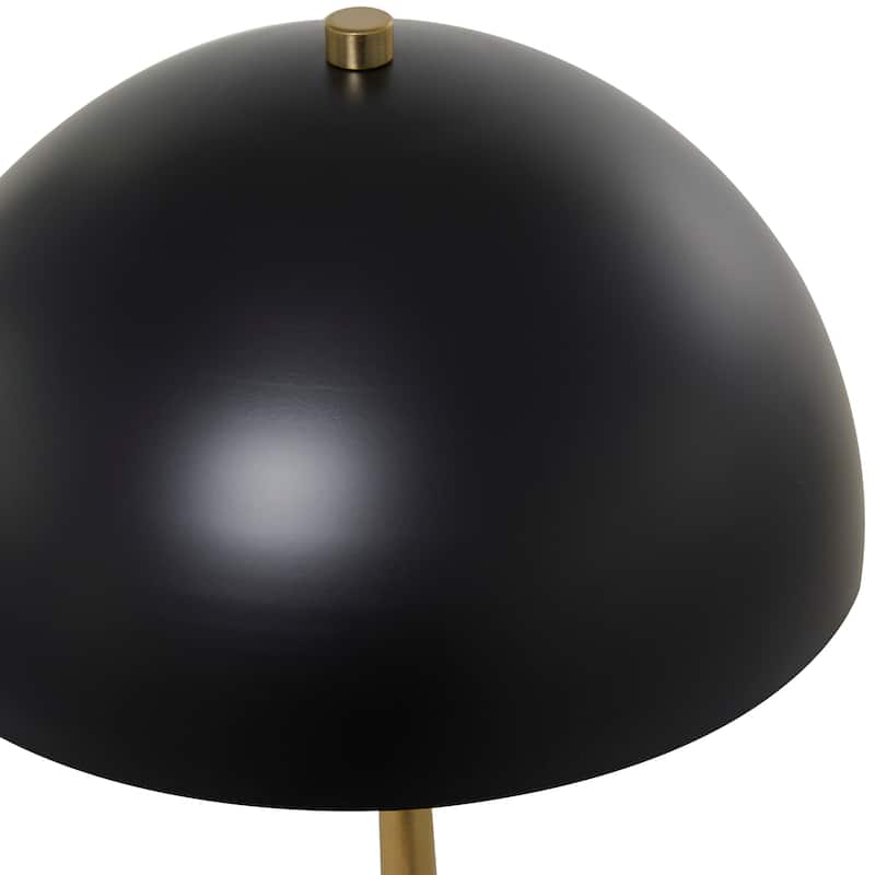 Metal Umbrella Style Table Lamp with Marble Base - 10"W x 10"L x 28"H
