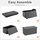preview thumbnail 9 of 24, Folding Storage Ottoman Bench, Large End of Bed Storage Foot Rest Stools Ottoman Storage Chest with Padded Seat