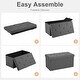 preview thumbnail 26 of 24, Folding Storage Ottoman Bench, Large End of Bed Storage Foot Rest Stools Ottoman Storage Chest with Padded Seat