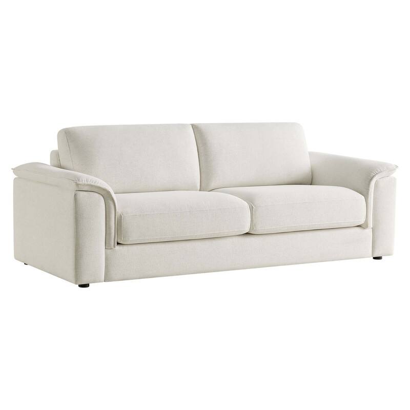 Spruce & Spring Upholstered Curved 3 Seat Sofa for Living Room