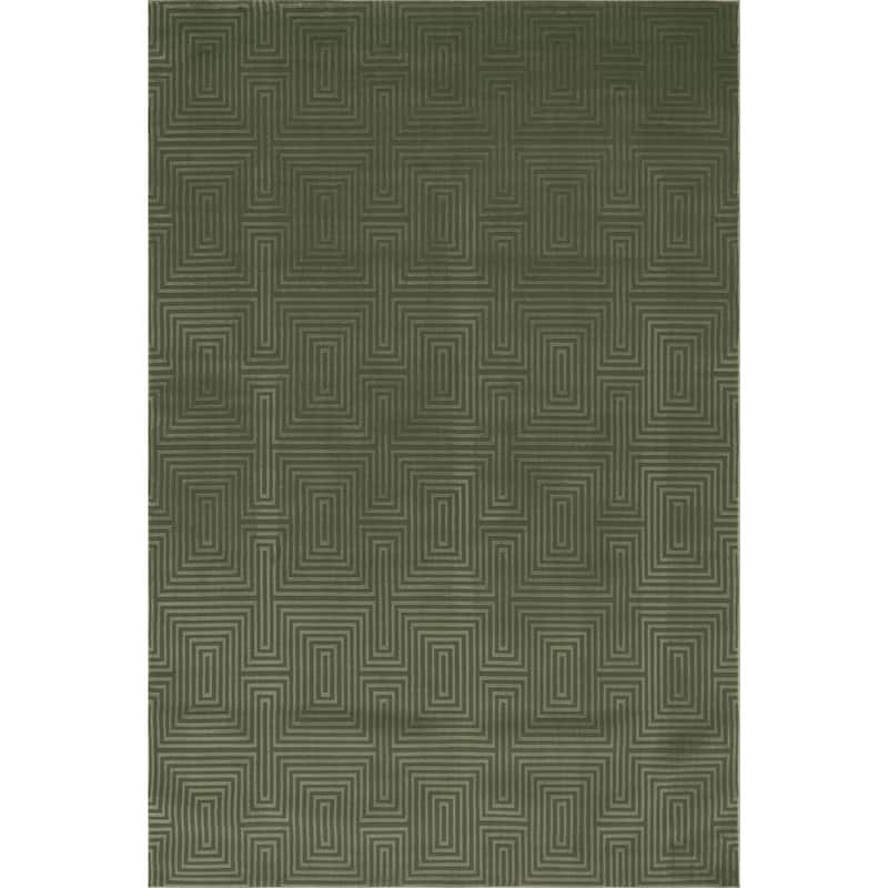 Nuloom Orielle Textured Geometric Area Rug - 9' x 12' - Green - Rectangle