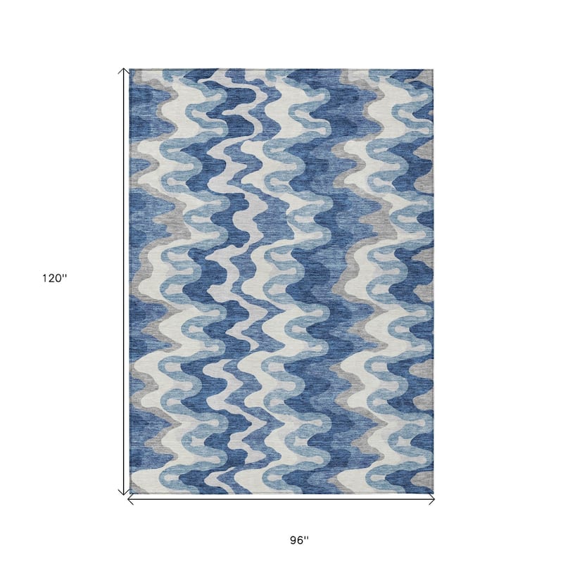 HomeRoots Abstract Transitional Rectangle Outdoor Rug