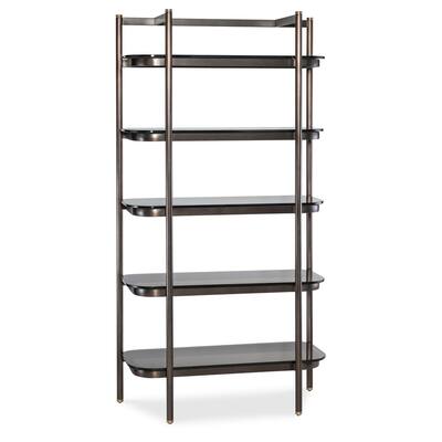 Hooker Furniture M38-50350-00 Grayson 40" Wide 5 Shelf Metal, Glass