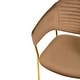 preview thumbnail 49 of 61, Set of 2 Bella Modern Leather or Velvet Upholstered Dining Chair with Gold Stainless Steel Legs for Home Office Kitchen