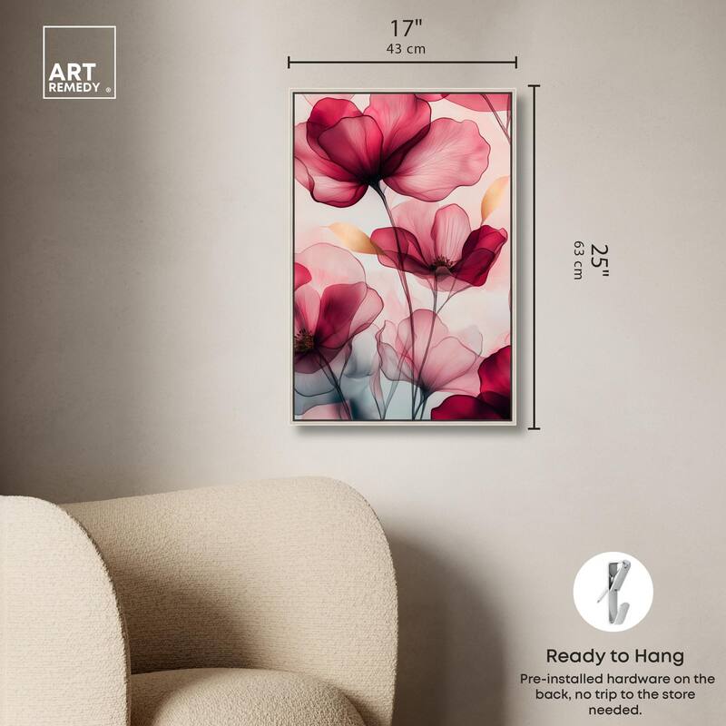 Chiffon Cherry Charm Canvas by Art Remedy