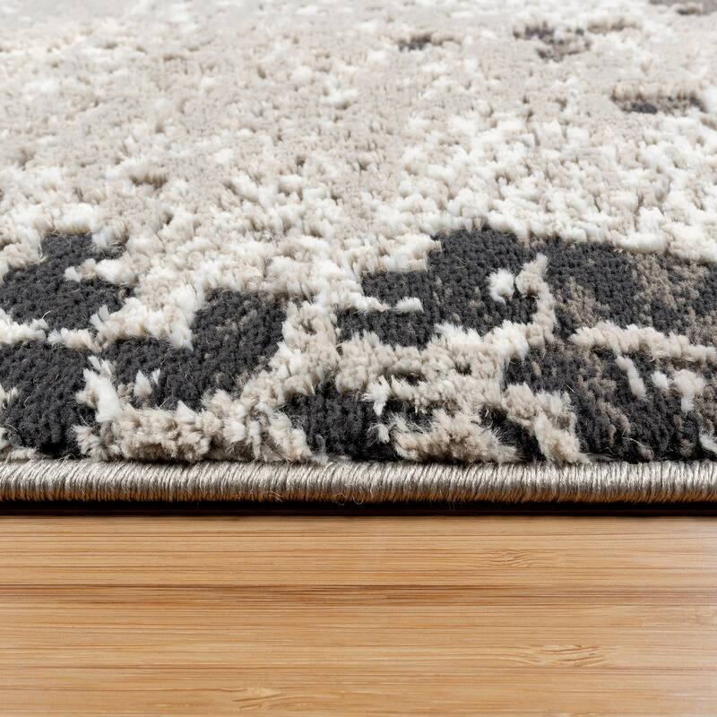 Gertmenian Kielo Modern Abstract Soft Polyester High-Low Style Indoor Area Rug Collection