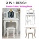 preview thumbnail 11 of 12, Pretend Play Kids Vanity Set with Mirror and Stool