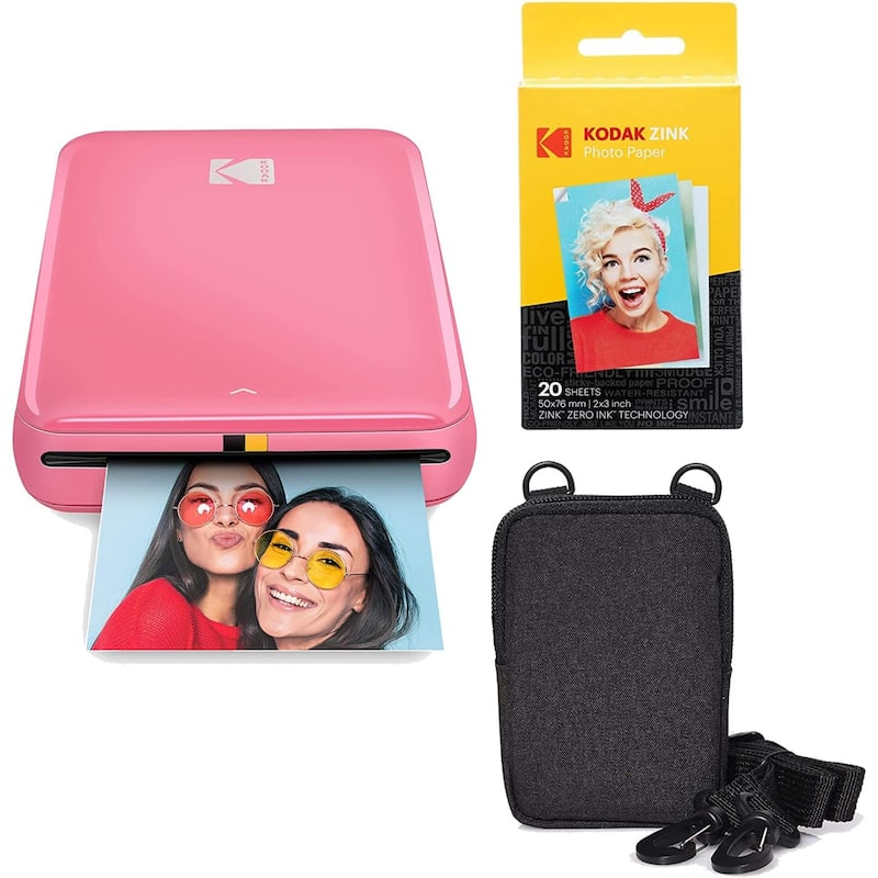 Kodak Step Mobile Instant Photo Printer 2x3" & Photo Paper Go Bundle for iOS & Android - Pink