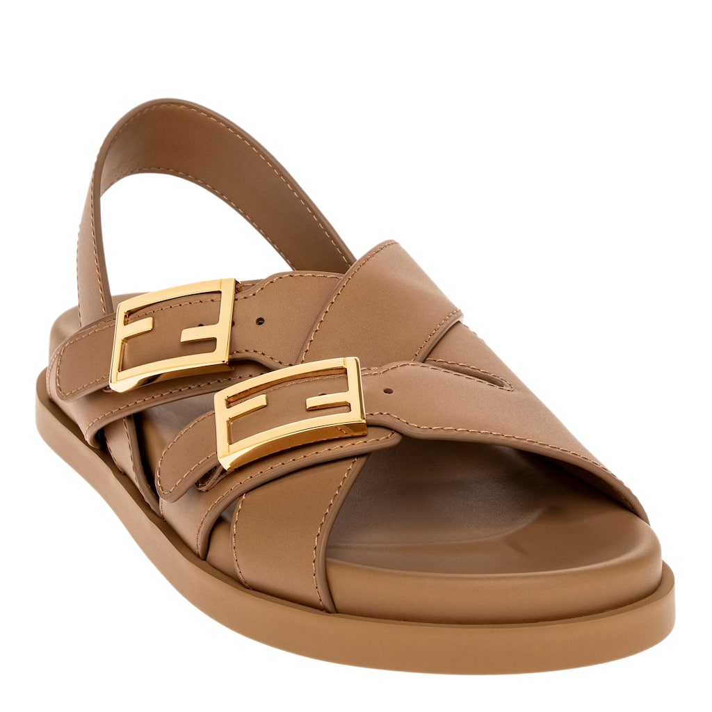 Fendi Feel Leather Slides