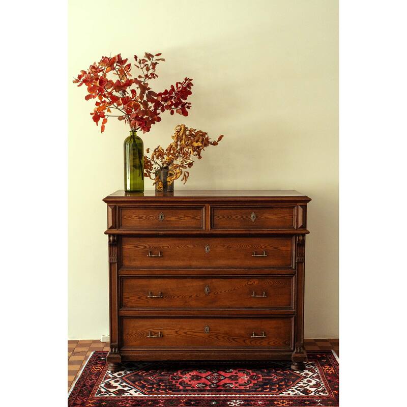 ECARPETGALLERY Hand-knotted Andelz Red Wool Rug - 3'5 x 4'9