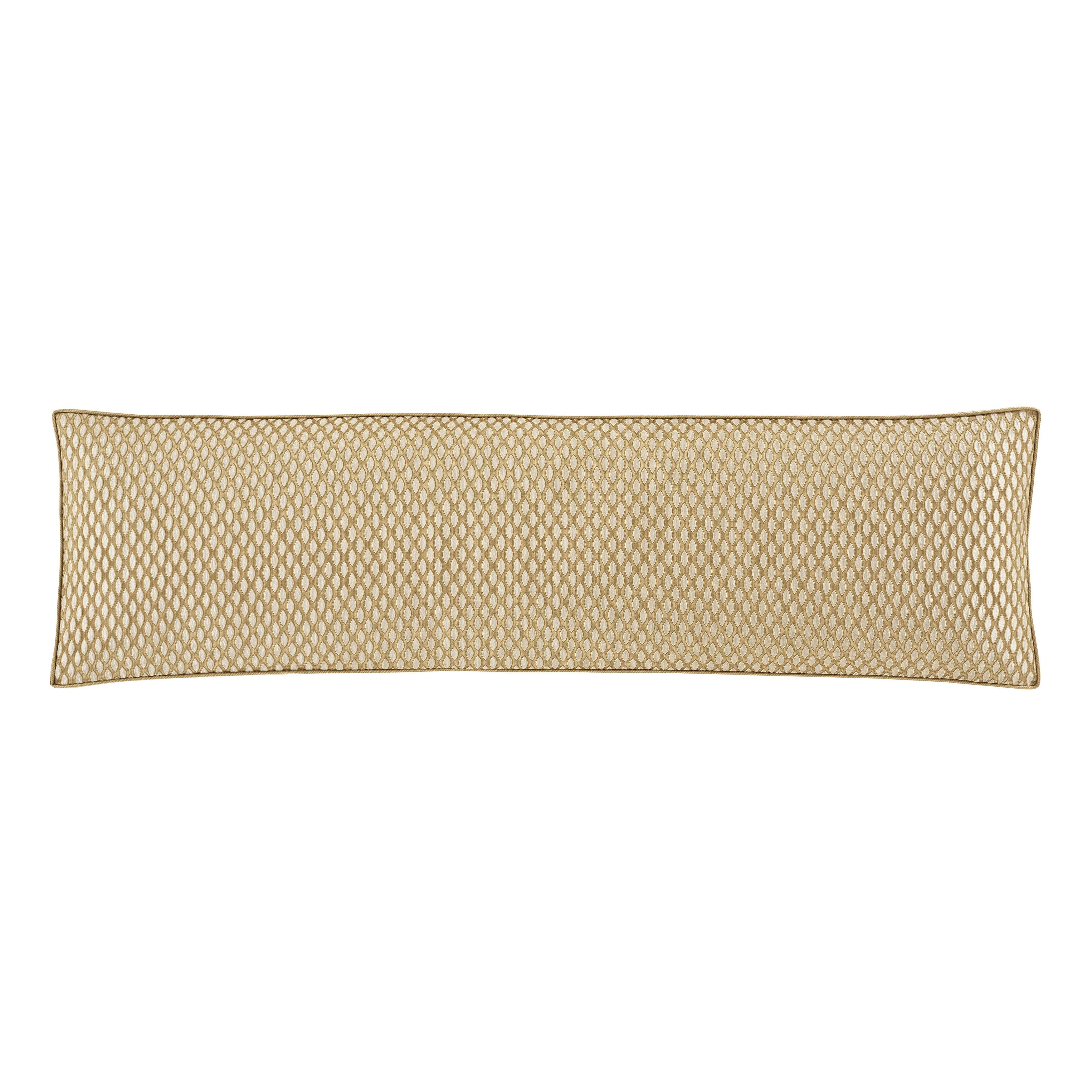 Five Queens Court Lagos Gold Bolster Decorative Throw Pillow Bed Bath