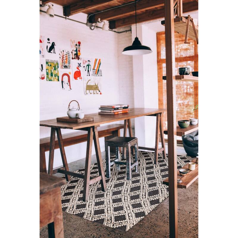 ECARPETGALLERY Hand Loomed Elysian Light Grey Viscose, Wool Rug - 5'3 x 7'9