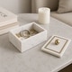 preview thumbnail 38 of 48, Marble Decorative Storage Box with Lid and Gold Accent Handle White - 7" x 5" x 5.25"