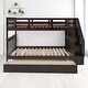 preview thumbnail 21 of 26, Full Over Full Bunk Bed with Storage Staircase and Shelves, Convertible Design, No Box Spring Needed,kid beds