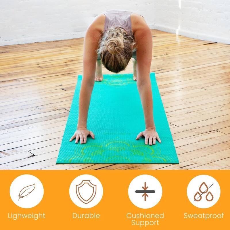 Sol Living Yoga Mat Premium Non Slip Extra Thick Exercise Mat for Yoga, Pilate, Mediation - 24 -In x 72 -In