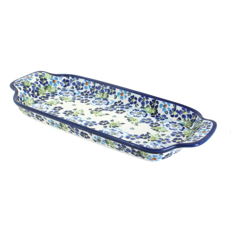 Blue Rose Polish Pottery 1282 Zaklady Bread Tray - Vintage Violet