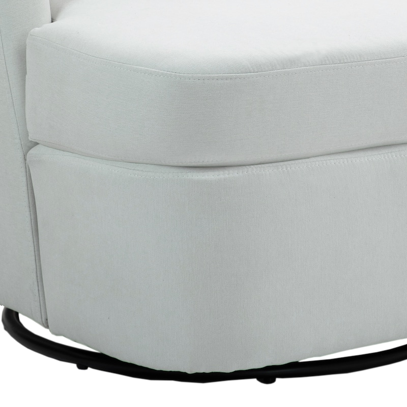 Upholstered Swivel Barrel Accent Chair (Set of 2)