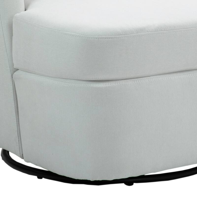 Upholstered Swivel Barrel Accent Chair