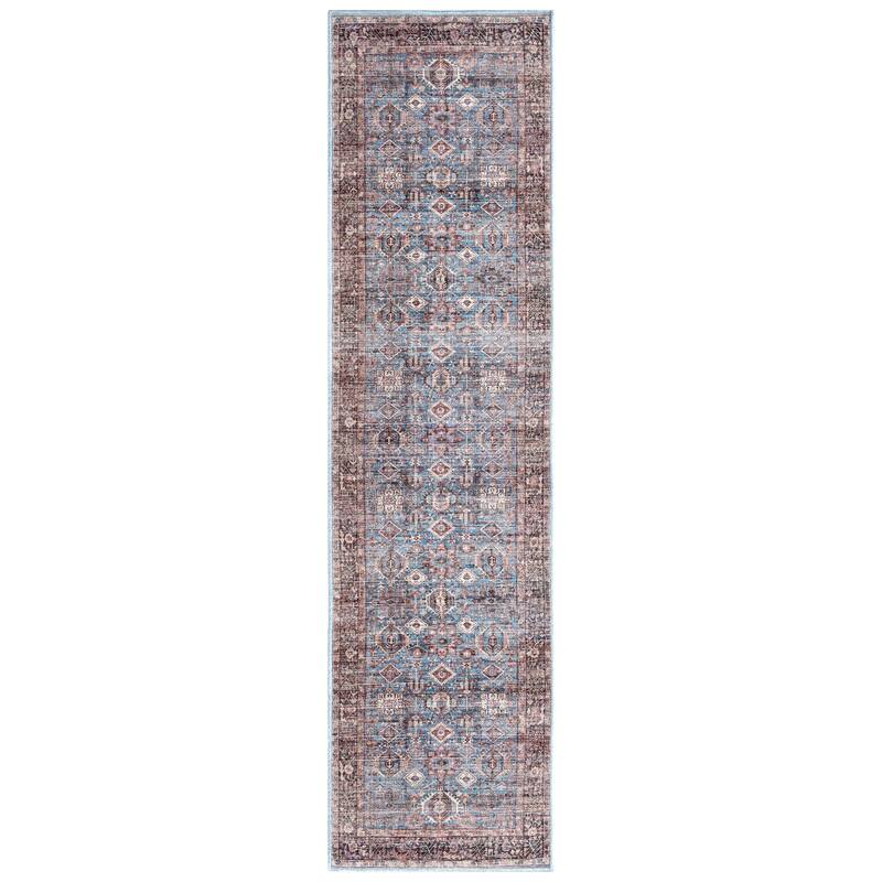 Everwash Callaghan Eve Southwestern Medallion Machine Washable Area Rug - 1'11"x7'2" - Blue