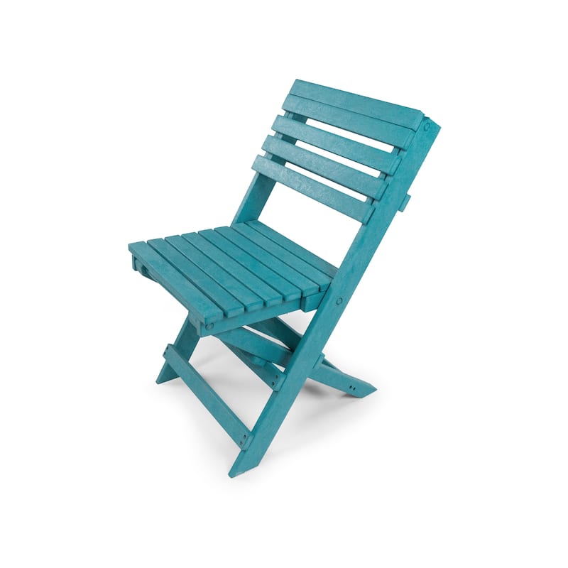 Las Cabos Fully Assembled All-Weather Recycled HDPE Outdoor Folding Bistro Chair