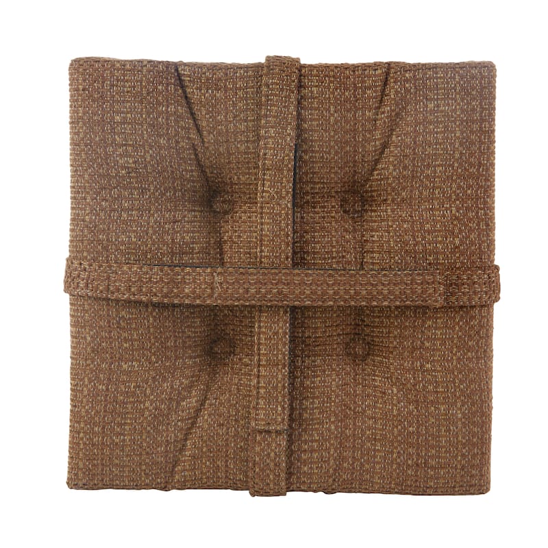 Klear Vu Tyson Square Barstool Cushion Set with Velcro Straps