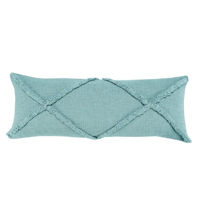 Solid Decorative Diamond Tufted Cotton Throw Pillow