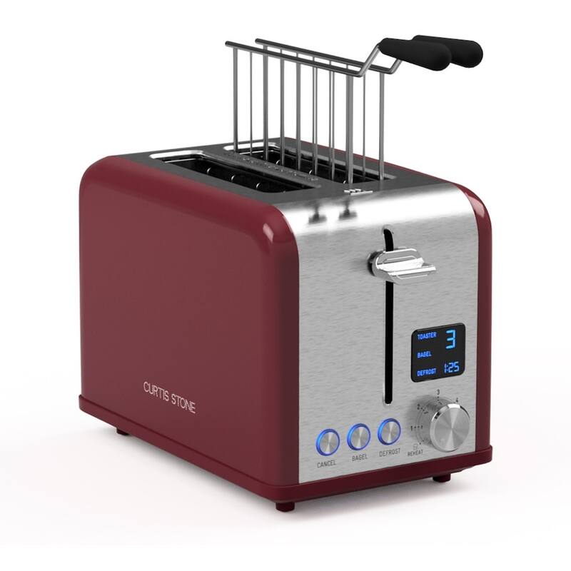 Curtis Stone Digital 2-Slice Toaster with Sandwich Cage Refurbished