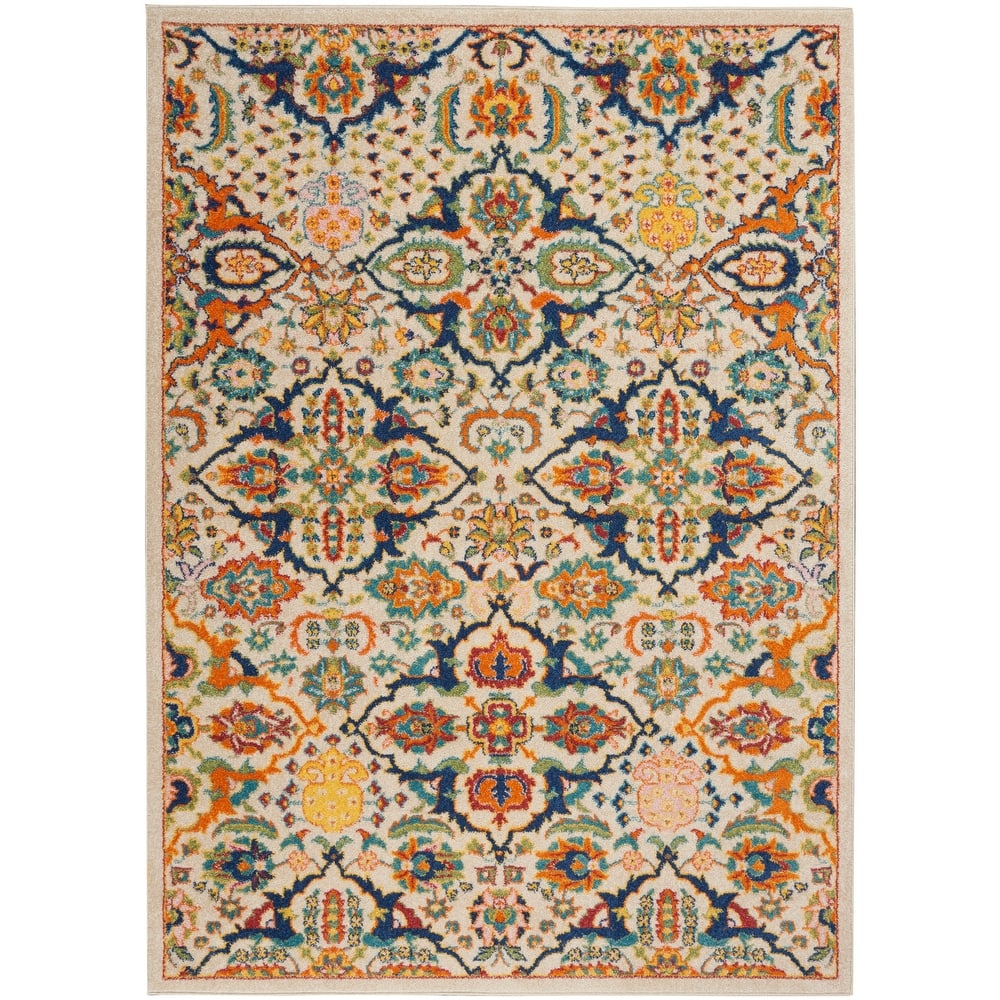 Nourison Allur Contemporary Boho Floral Medallion Area Rug