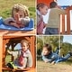 preview thumbnail 7 of 6, Wooden Swing Set , Outdoor Playhouse Backyard Activity Playground Playset for Toddlers