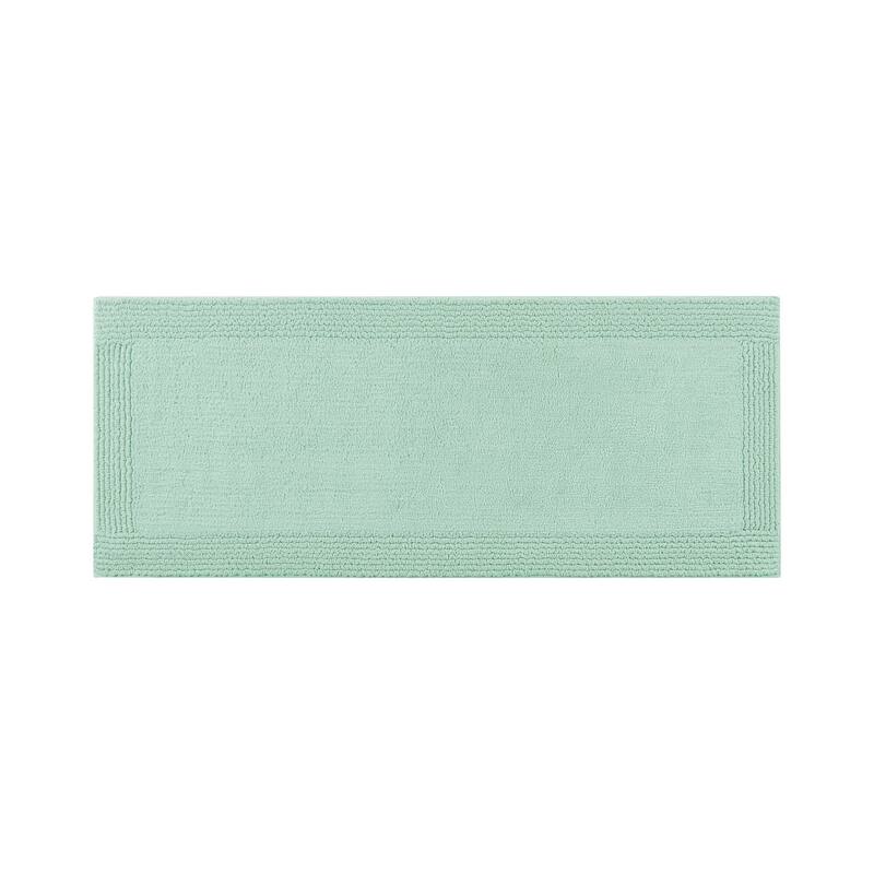 1 PCS 17x24" Cotton Tufted 3000 GSM Reversible Bath Rug Blue