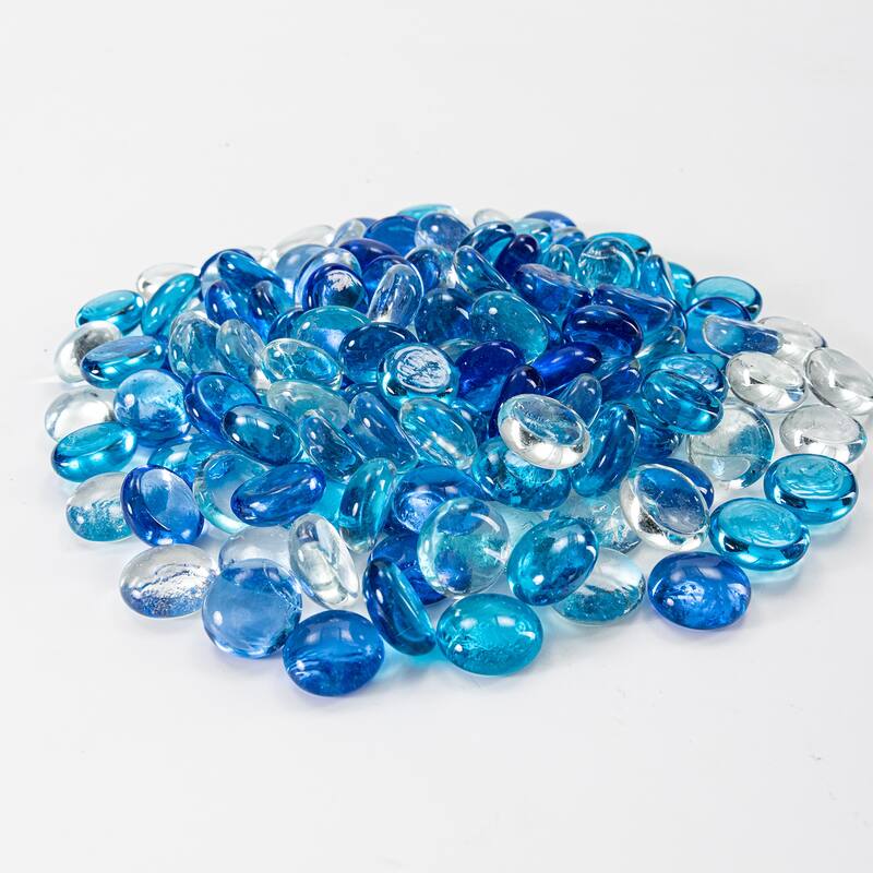 COSIEST Outdoor Fire Pit Fire Glass - Multi-Blue