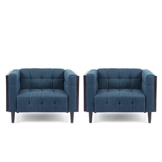 McLarnan Contemporary Tufted Club Chairs (Set of 2) by Christopher Knight Home - 44.50" L x 31.00" W x 30.50" H