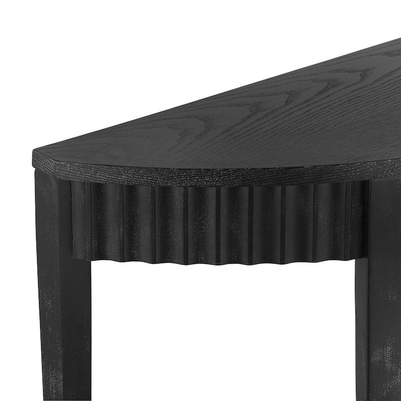 Christopher Knight Home- Octavius Wood Half-Moon Entryway Table