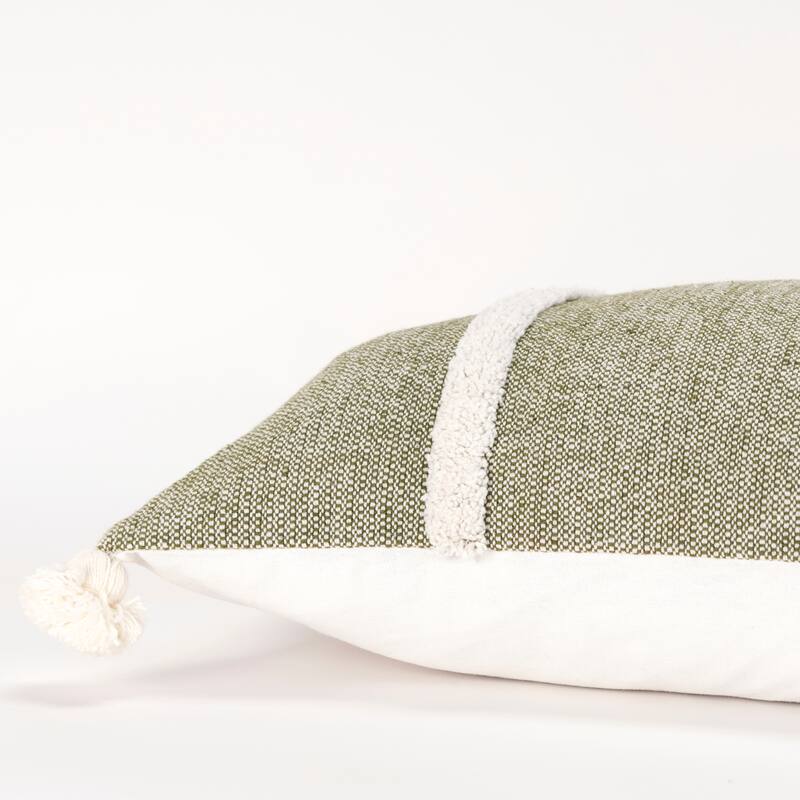 Rizzy Home Striped Throw Pillow with Tassels