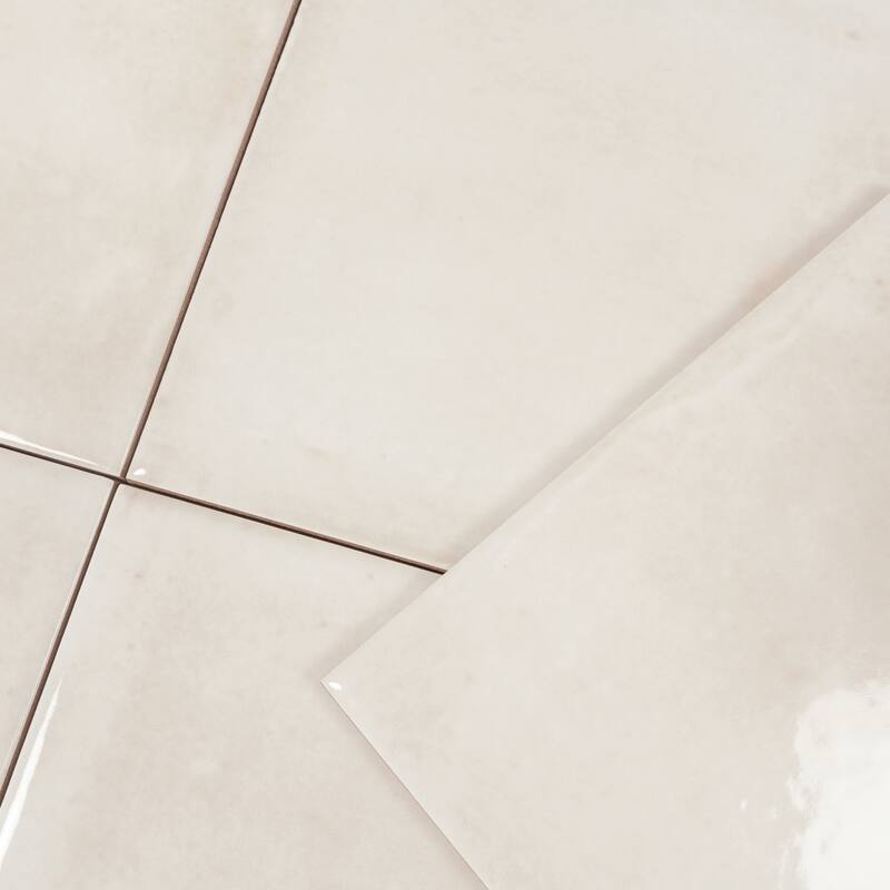 Zahara 6x6 Creamy off-white Porcelain Zellige Square Wall and Floor Tile (5.38 sq ft/case) - 22 Pack
