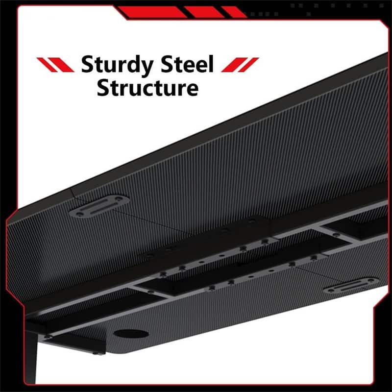 T- Shaped Carbon Fiber Surface Gamer Desk