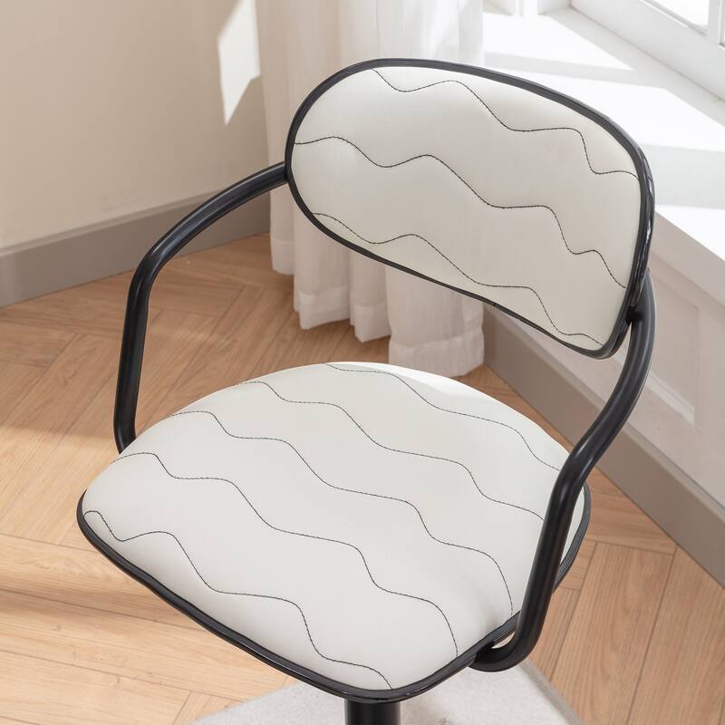 Swivel Bar Stool Set PU Leather Barstools Height Adjustable Counter Stools Bar Chairs For Home Bar Kitchen Dining Room
