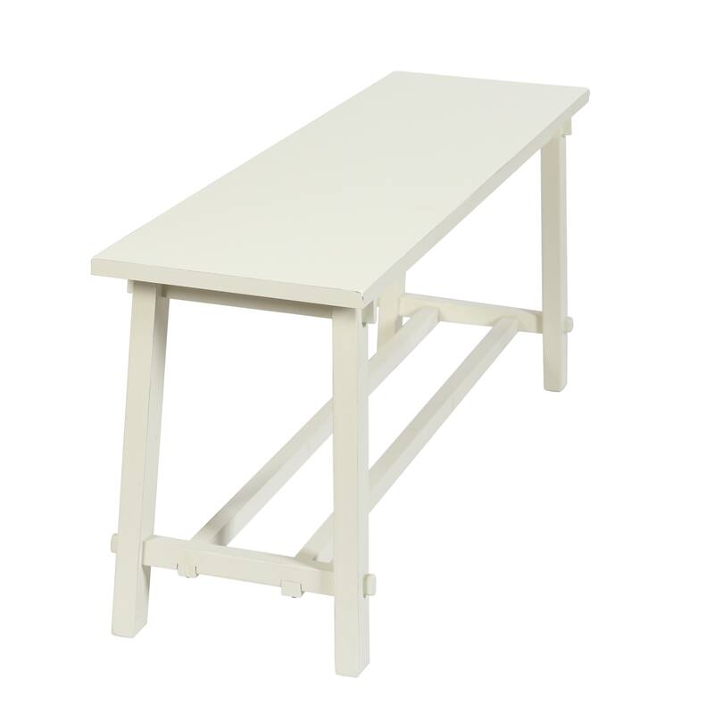 StyleCraft Mabel Slatted Utility Bench - 11.8" D x 42" W x 18" H