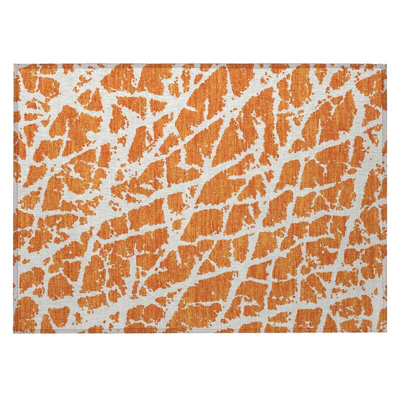Nalu Artistic Abstract Weather Resistant Classic Meets Modern Outdoor Rug