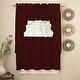 preview thumbnail 21 of 30, Sweet Home Collection Opaque Ripcord Kitchen Window Curtains - Swag, Tier & Valance Valance - Wine