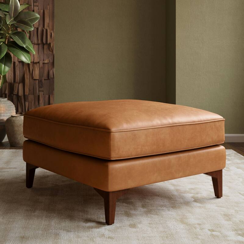 Poly & Bark Essex Ottoman - Full Grain Genuine Italian Leather