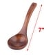 preview thumbnail 2 of 1, Wood Porridge Dumplings Soup Mixing Spoon Ladle Brown 18cm Length - 7" x 2.4" x 1"(L*W*H)