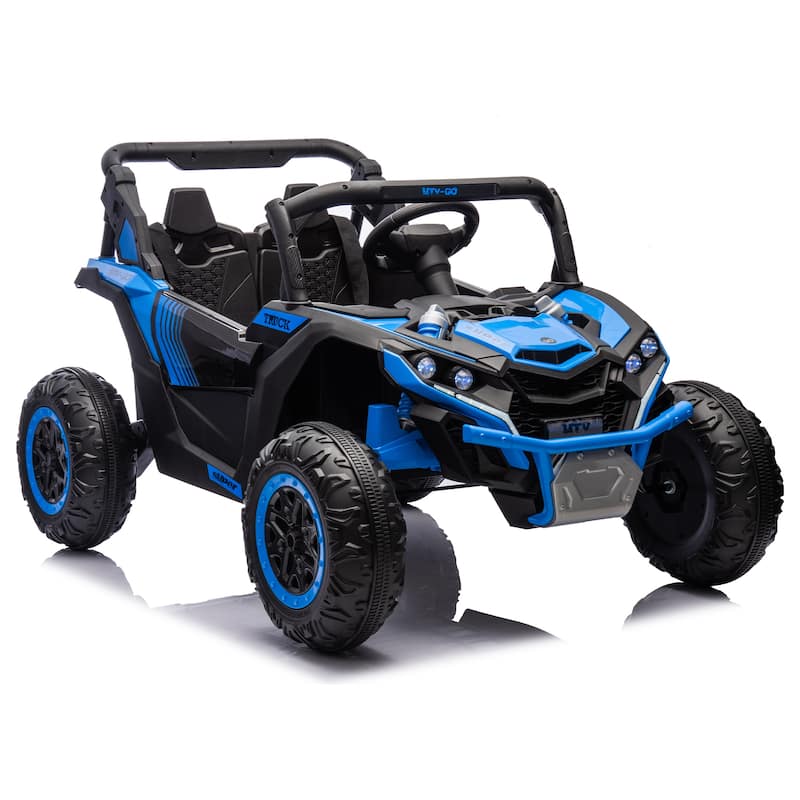 24V 2-Seater Kids Ride on Car Off-Road Toy Car Blue Electric Car