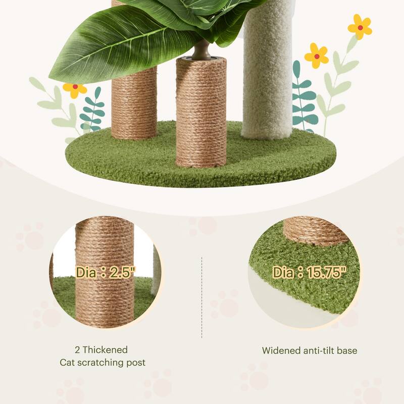 Sunflower Cat Tree, Multi-Functional Cozy Cat Tower, Cat Condo for Indoor Cats