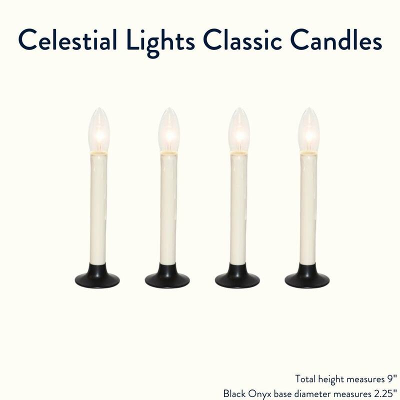 Battery Operated Window Candle - Classic 4 pack or 6 pack - Black