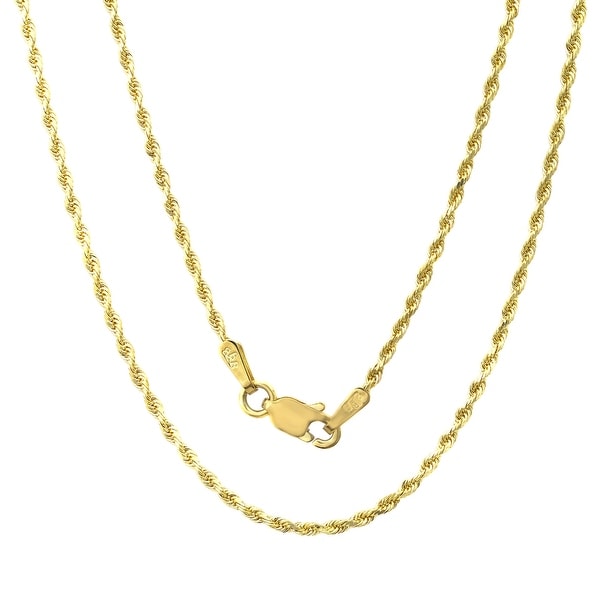 Shop 14k Yellow Gold 2 mm Rope Chain 