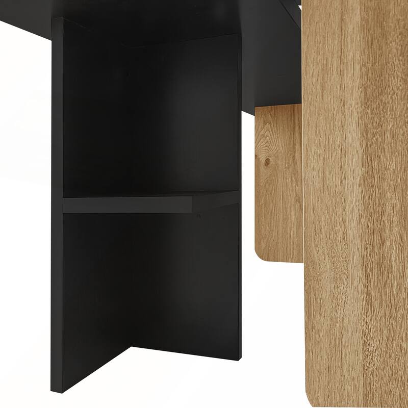 U-Can Set of 2 Nesting Coffee Tables with Durable Particle Board, Versatile and Stylish for Modern Living Rooms