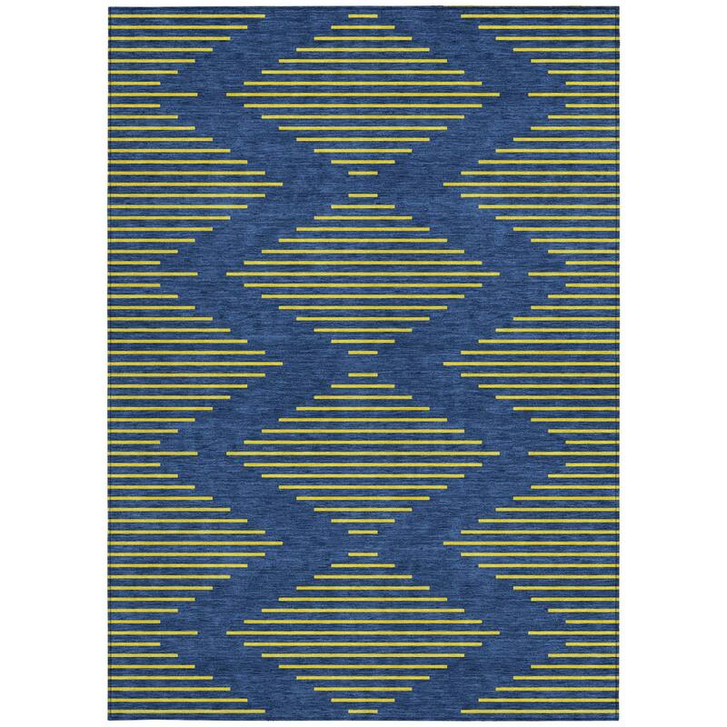 HomeRoots Geometric Transitional Rectangle Outdoor Rug