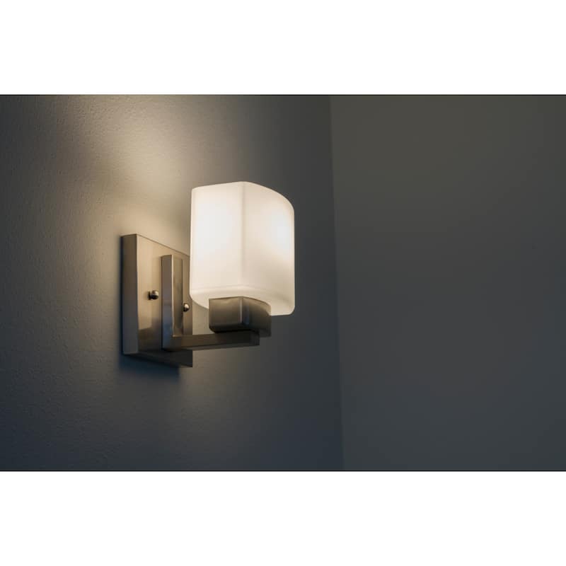 Dove Creek Satin Nickel Dimmable Wall Light Sconce - Satin Nickel
